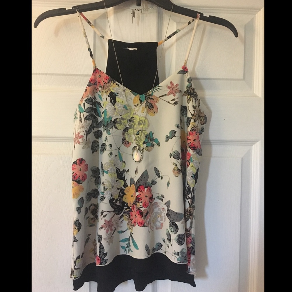 Candies Floral Printed Strappy Blouse - Picture 3 of 8